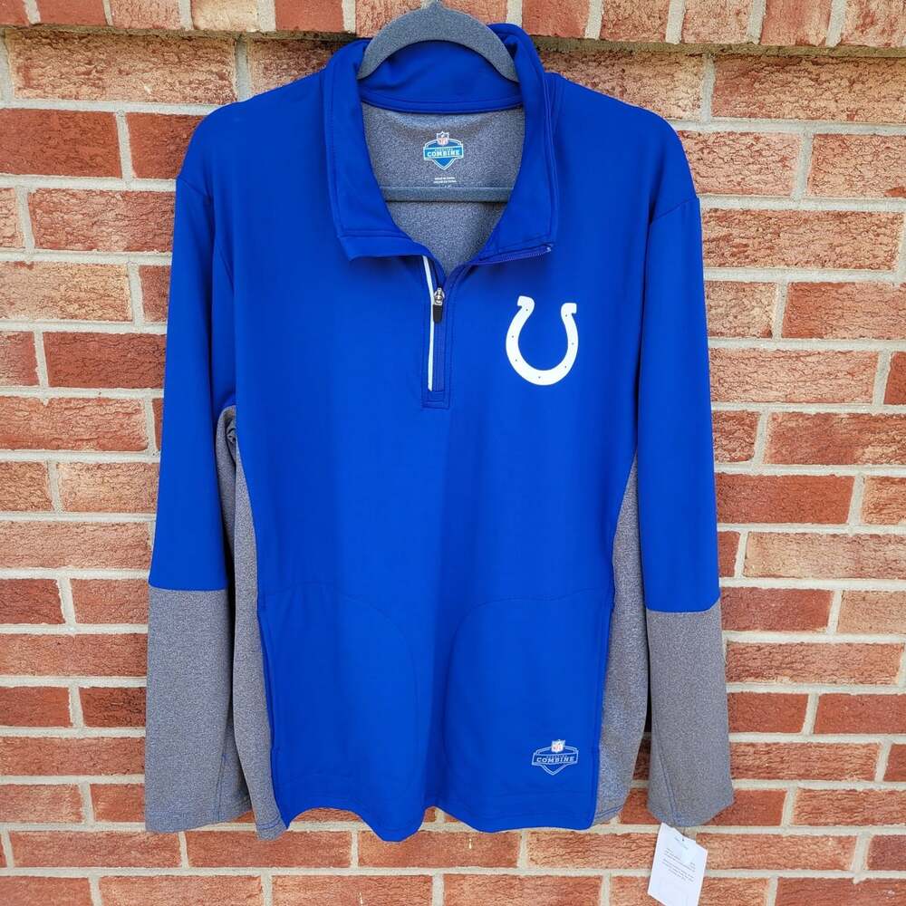 NFL Scouting Combine 1/4 Zip Jacket Men's Size L New w/ Tags Indianapolis Colts